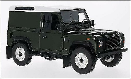 Land Rover Defender 90 1/18 Universal Hobbies County Hardtop verte/blanche RHD 2004 miniature