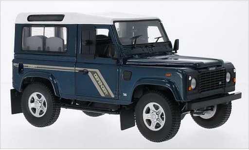Land Rover Defender 90 1/18 Universal Hobbies County Station Wagon metallise verte/blanche RHD 2004 miniature