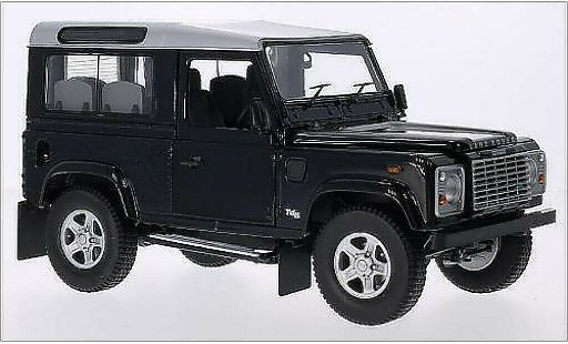 Land Rover Defender 90 1/18 Universal Hobbies Station Wagon metallise bleu/grise RHD miniature