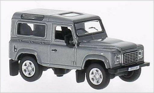 Land Rover Defender 90 1/76 Oxford Station Wagon metallise grise RHD 2013 miniature