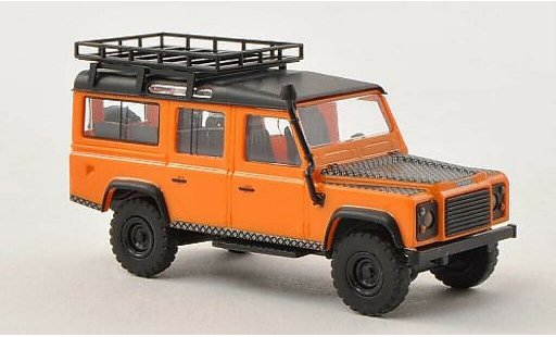 Land Rover Defender Base 1/87 Busch orange/mat-noire 1983 miniature