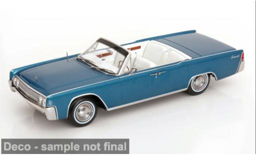 Lincoln Continental 1/18 KK Scale Cabriolet turquoise/blanche 1963 1:18 miniature