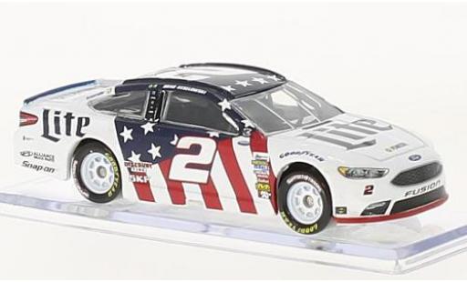 Ford Fusion 1/64 Lionel Racing No.2 Team Penske Miller Lite Patriotic Nascar 2017 B.Keselowski sans Vitrine miniature