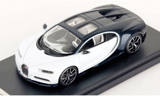 Miniature Bugatti Chiron 1/43 Look Smart Sky View blanche/metallise bleue 2018 Bugatti Chiron 1/43 Look Smart Sky View blanche/metallise bleue 2018 miniature