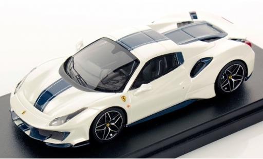 Miniature Ferrari 488 1/43 Look Smart Pista Spider Hardtop metallise blanche/bleue 2018 Monterrey Car Week Ferrari 488 1/43 Look Smart Pista Spider Hardtop metallise blanche/bleue 2018 Monterrey Car Week miniature