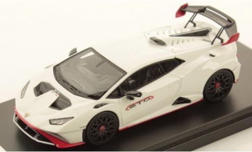 Lamborghini Huracan 1/43 Look Smart STO blanche/rouge miniature