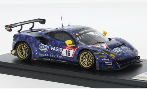 Miniature Ferrari 488 1/43 Look Smart GT3 EVO No.16 Hella Pagid - Racing One 24h Nürburgring 2021 Ferrari 488 1/43 Look Smart GT3 EVO No.16 Hella Pagid - Racing One 24h Nürburgring 2021 miniature