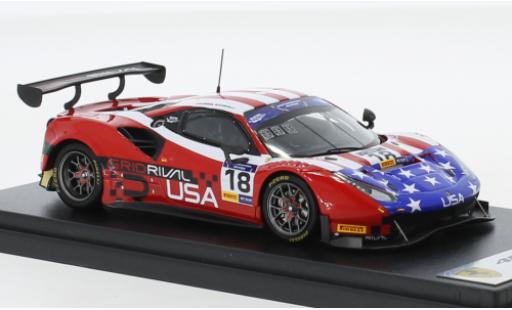 Miniature Ferrari 488 1/43 Look Smart GT3 No.18 Team USA FIA Motorsport Games GT Cup Vallelunga 2019 Ferrari 488 1/43 Look Smart GT3 No.18 Team USA FIA Motorsport Games GT Cup Vallelunga 2019 miniature