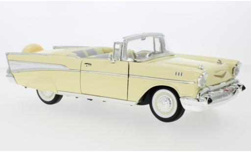 Chevrolet Bel Air 1/18 Lucky Die Cast Cabriolet jaune/blanche 1957 miniature
