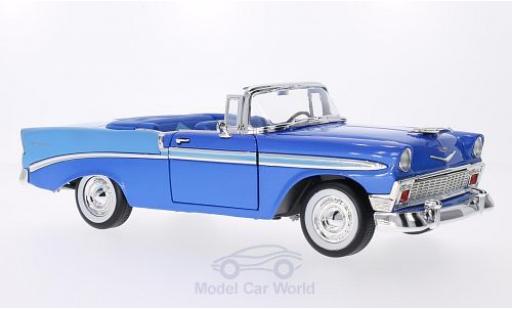 Chevrolet Bel Air 1/18 Lucky Die Cast metallise bleue/bleue 1956 miniature