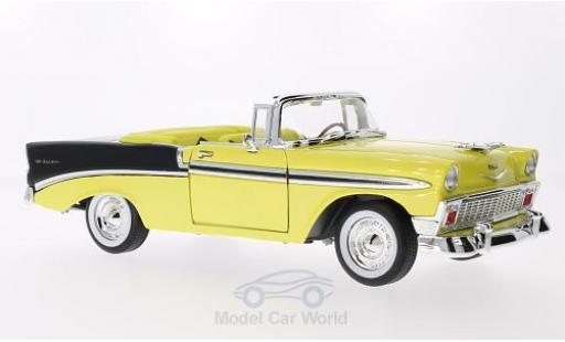 Chevrolet Bel Air 1/18 Lucky Die Cast metallise jaune/noire 1956 miniature