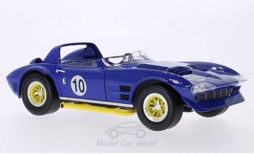 Chevrolet Corvette 1/18 Lucky Die Cast Grand Sport Roadster bleue No.10 1964 miniature