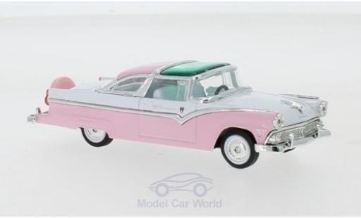 Miniature Ford Crown 1/18 Lucky Die Cast Victoria rose/blanche 1955 Ford Crown 1/18 Lucky Die Cast Victoria rose/blanche 1955 miniature