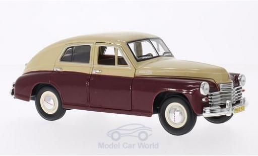 Gaz M20 1/18 Lucky Die Cast GAZ Pobeda rouge/beige miniature