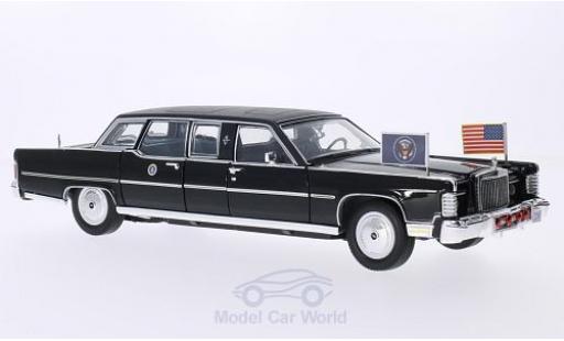 Lincoln Continental 1/24 Lucky Die Cast Reagan Car noire 1972 miniature