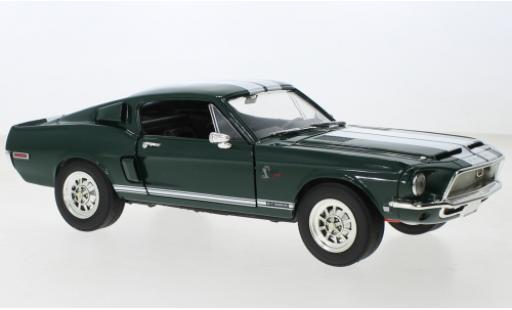Miniature Shelby GT 1/18 Lucky Die Cast Ford Mustang -500 KR vert foncé/blanche 1968 Shelby GT 1/18 Lucky Die Cast Ford Mustang -500 KR vert foncé/blanche 1968 miniature