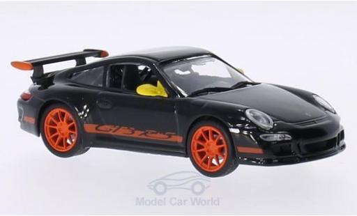 Miniature Porsche 997 GT3 RS 1/43 Lucky Die Cast 911 () GT3 RS noire Spiegel in jaune Felgen und Dekor in orange Porsche 997 GT3 RS 1/43 Lucky Die Cast 911 () GT3 RS noire Spiegel in jaune Felgen und Dekor in orange miniature