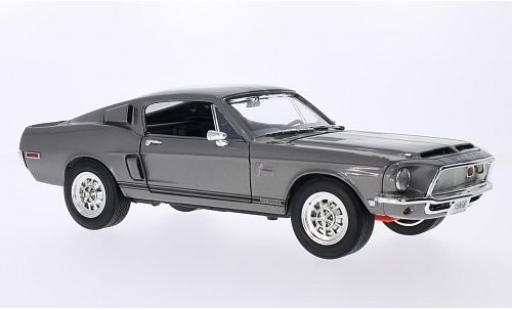 Miniature Shelby GT 1/18 Lucky Die Cast -500KR mit noireen Streifen metallise grise 1968 Shelby GT 1/18 Lucky Die Cast -500KR mit noireen Streifen metallise grise 1968 miniature