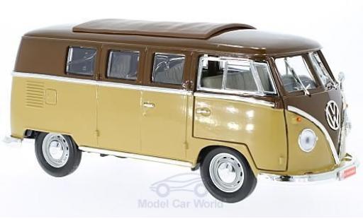 Miniature Volkswagen T1 B 1/18 Lucky Die Cast Microbus marron/beige 1962 Volkswagen T1 B 1/18 Lucky Die Cast Microbus marron/beige 1962 miniature