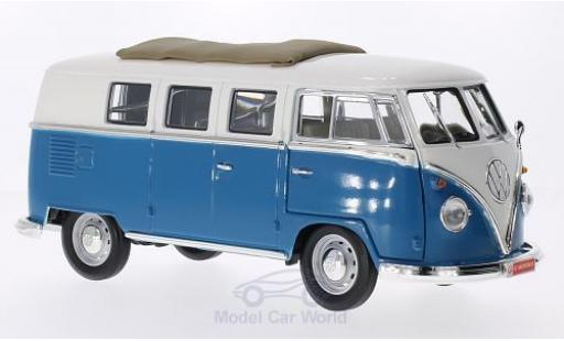 Miniature Volkswagen T1 B 1/18 Lucky Die Cast Microbus mit Faltdach bleue/blanche 1962 Volkswagen T1 B 1/18 Lucky Die Cast Microbus mit Faltdach bleue/blanche 1962 miniature