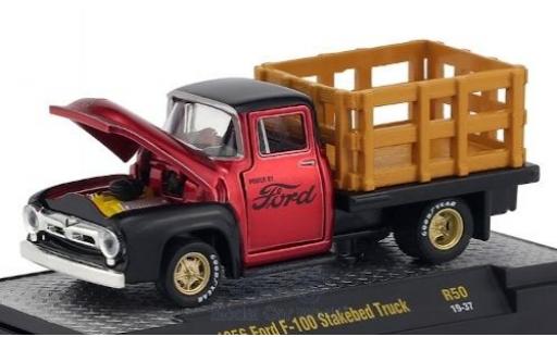 Miniature Ford F-1 1/64 M2 Machines 00 Stakebed Truck metallise rouge/noire 1956 Ford F-1 1/64 M2 Machines 00 Stakebed Truck metallise rouge/noire 1956 miniature