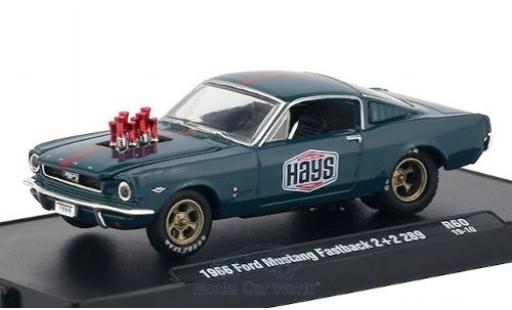 Miniature Ford Mustang 1/64 M2 Machines Fastback 2+2 289 bleue/matt-rouge Hays 1966 Ford Mustang 1/64 M2 Machines Fastback 2+2 289 bleue/matt-rouge Hays 1966 miniature