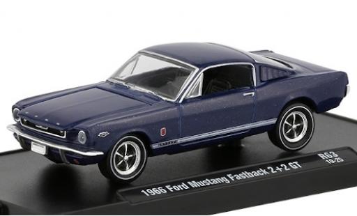Miniature Ford Mustang 1/64 M2 Machines Fastback 2+2 GT metallise bleue 1966 Ford Mustang 1/64 M2 Machines Fastback 2+2 GT metallise bleue 1966 miniature