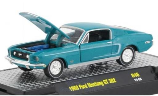 Miniature Ford Mustang 1/64 M2 Machines GT 302 türkis/noire 1968 Ford Mustang 1/64 M2 Machines GT 302 türkis/noire 1968 miniature