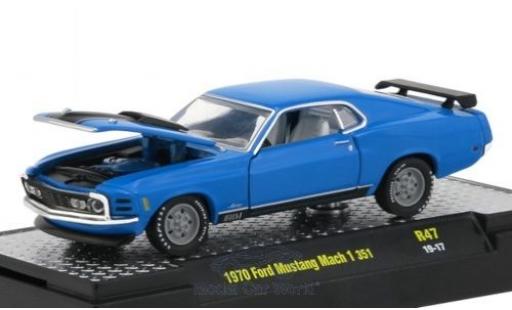 Miniature Ford Mustang 1/64 M2 Machines Mach 1 351 bleue/matt-noire 1970 Ford Mustang 1/64 M2 Machines Mach 1 351 bleue/matt-noire 1970 miniature