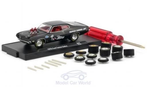 Miniature Ford Torino 1/64 M2 Machines Cobra noire 1970 inklusive 12 Austauschrädern 6 Achsen und 1 Schraubenzieher Auto-Wheels Release 06 Ford Torino 1/64 M2 Machines Cobra noire 1970 inklusive 12 Austauschrädern 6 Achsen und 1 Schraubenzieher Auto-Wheels Release 06 miniature