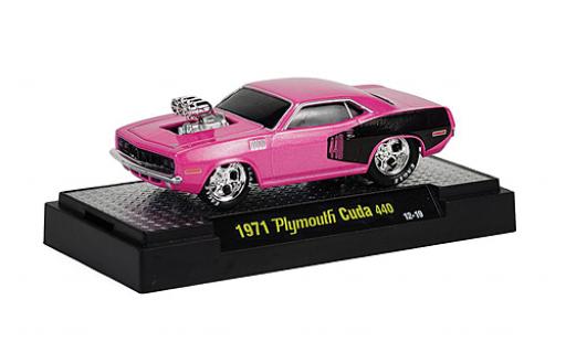 Miniature Plymouth Cuda 1/64 M2 Machines 440 Tuning lila/noire 1971 Ground Pounders Plymouth Cuda 1/64 M2 Machines 440 Tuning lila/noire 1971 Ground Pounders miniature