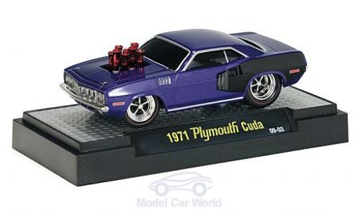Miniature Plymouth Cuda 1971 1/64 M2 Machines 440 Tuning metallise lila 1971 Plymouth Cuda 1971 1/64 M2 Machines 440 Tuning metallise lila 1971 miniature