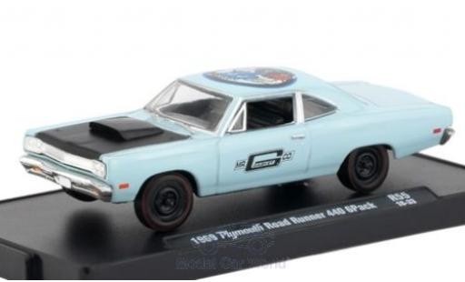 Miniature Plymouth Road Runner 1/64 M2 Machines 440 GPack bleue/noire 1969 Plymouth Road Runner 1/64 M2 Machines 440 GPack bleue/noire 1969 miniature