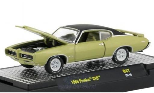 Miniature Pontiac GTO 1/64 M2 Machines metallise verte/matt-noire 1969 Pontiac GTO 1/64 M2 Machines metallise verte/matt-noire 1969 miniature