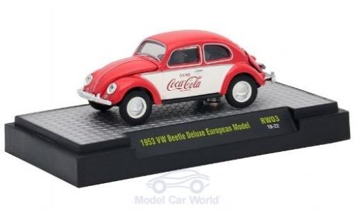 Miniature Volkswagen Beetle 1/64 M2 Machines Deluxe European Model rouge/blanche Coca Cola 1953 Volkswagen Beetle 1/64 M2 Machines Deluxe European Model rouge/blanche Coca Cola 1953 miniature
