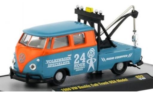Miniature Volkswagen T1 1/64 M2 Machines Double Cab Tow Truck bleue/orange 1960 Volkswagen T1 1/64 M2 Machines Double Cab Tow Truck bleue/orange 1960 miniature