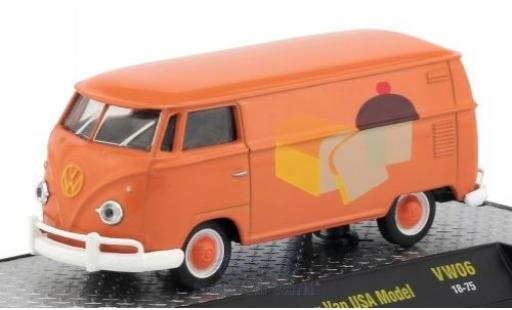 Miniature Volkswagen T1 A 1/64 M2 Machines Kastenwagen orange/Dekor 1960 USA-Version Volkswagen T1 A 1/64 M2 Machines Kastenwagen orange/Dekor 1960 USA-Version miniature