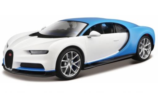 Miniature Bugatti Chiron 1/24 Maisto blanche/bleue Bugatti Chiron 1/24 Maisto blanche/bleue miniature