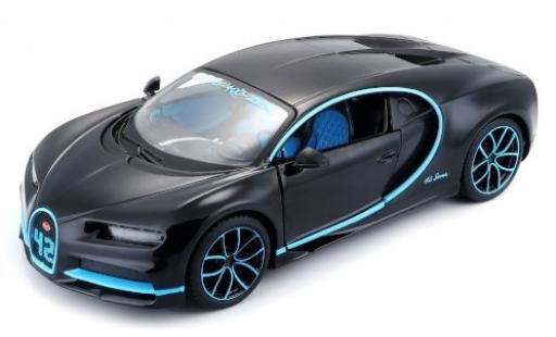 Miniature Bugatti Chiron 1/24 Maisto Zero-400-Zero noire/bleue 2018 Bugatti Chiron 1/24 Maisto Zero-400-Zero noire/bleue 2018 miniature