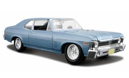 Chevrolet Nova 1/24 Maisto SS metallise bleue 1970 miniature