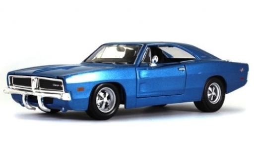 Dodge Charger 1/24 Maisto R/T metallise bleue 1969 l'éce 1:25 miniature