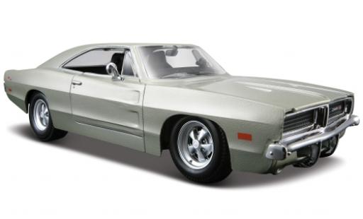 Miniature Dodge Charger 1/24 Maisto R/T grise 1969 1:25 Dodge Charger 1/24 Maisto R/T grise 1969 1:25 miniature