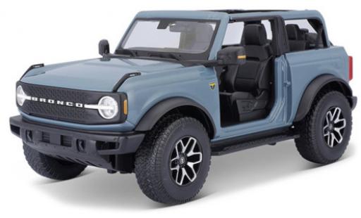 Miniature Ford Bronco 1/18 Maisto Badlands bleue 2021 Ford Bronco 1/18 Maisto Badlands bleue 2021 miniature