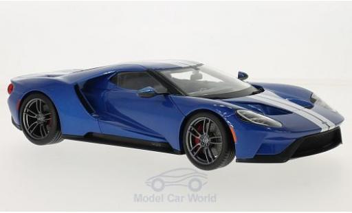Miniature Ford GT 1/18 Maisto metallise bleue/blanche 2015 Ford GT 1/18 Maisto metallise bleue/blanche 2015 miniature