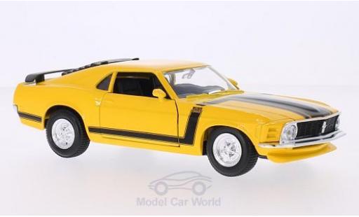 Miniature Ford Mustang 1/24 Maisto Boss 302 jaune 1970 Ford Mustang 1/24 Maisto Boss 302 jaune 1970 miniature