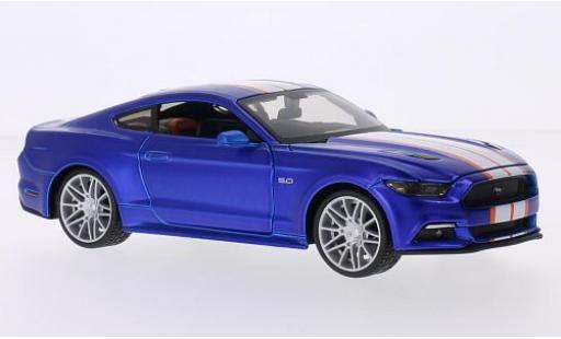 Miniature Ford Mustang 1/24 Maisto GT Custom Tuning matt-bleue/Dekor 2015 Ford Mustang 1/24 Maisto GT Custom Tuning matt-bleue/Dekor 2015 miniature