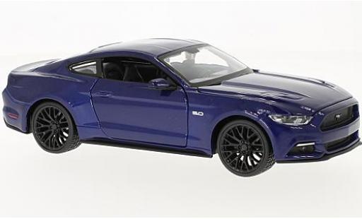 Miniature Ford Mustang 1/24 Maisto GT metallise bleue 2015 sans Vitrine Ford Mustang 1/24 Maisto GT metallise bleue 2015 sans Vitrine miniature