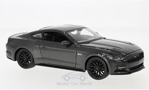 Miniature Ford Mustang 1/24 Maisto GT metallise grise 2015 Ford Mustang 1/24 Maisto GT metallise grise 2015 miniature