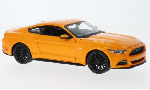 Ford Mustang 1/24 Maisto GT metallise orange 2015 1:24 miniature