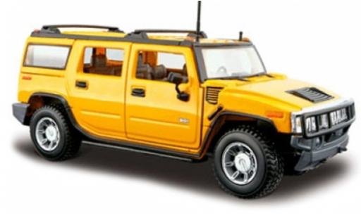 Miniature Hummer H2 1/24 Maisto Station Wagon jaune 2003 1:27 Hummer H2 1/24 Maisto Station Wagon jaune 2003 1:27 miniature